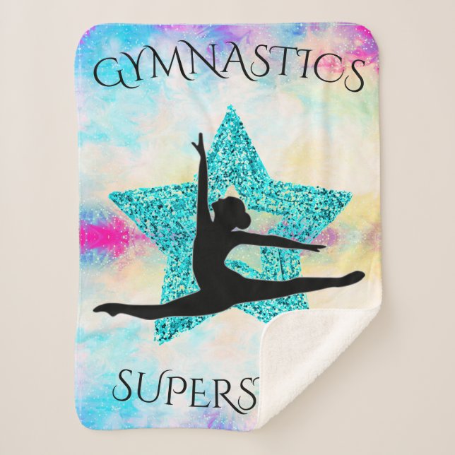 Manta Sherpa Gymnastics Superstar Fleece Blanket (Anverso)