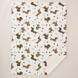 Manta Sherpa Ha pasado un largo día en Dachshund