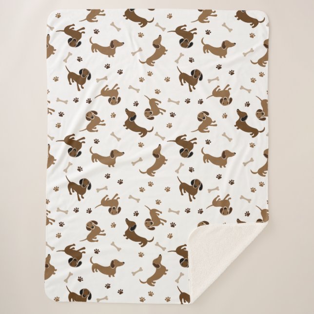 Manta Sherpa Ha pasado un largo día en Dachshund (Anverso)