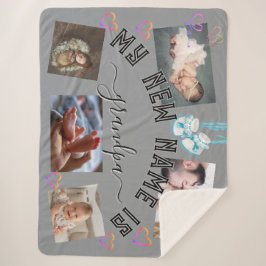 Manta Sherpa ✨ HACER A SU Personalizado MI NUEVO NOMBRE ES ABUE