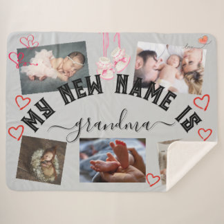 Manta Sherpa ✨ HACER A Su Propio Personalizado MI NUEVO NOMBRE 