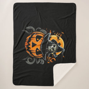 Manta Sherpa Halloween/calabaza/otoño/otoño