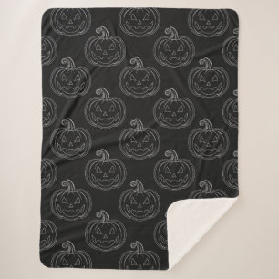 Manta Sherpa Halloween con linterna de Jack O'
