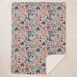 Manta Sherpa Halloween del núcleo de la cabaña