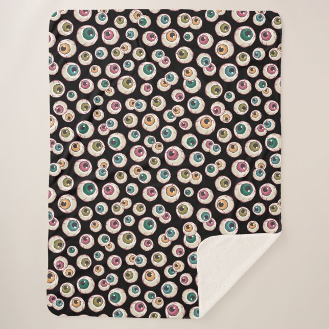 Manta Sherpa Halloween Eyeballs (Anverso)