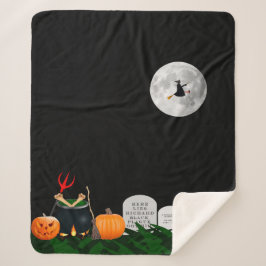 Manta Sherpa Halloween Fleece Blanket
