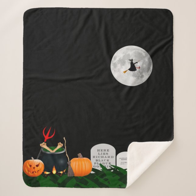 Manta Sherpa Halloween Fleece Blanket (Anverso)