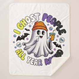 Manta Sherpa Halloween Funny Nonbinario - Ghost People
