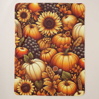 Manta Sherpa Halloween/otoño/otoño/otoño/calabaza