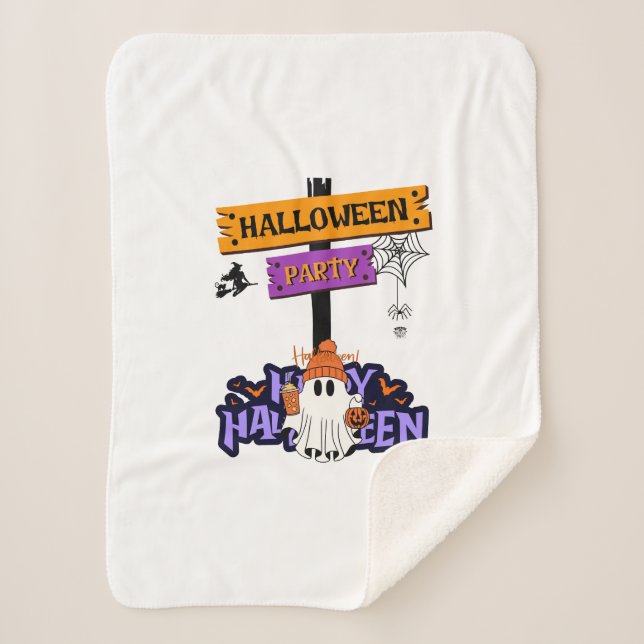 Manta Sherpa Halloween Party (Anverso)