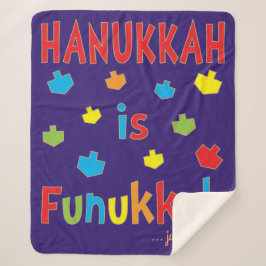 Manta Sherpa Hanukkah es Funukkah Sherpa Blanket/Med