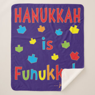 Manta Sherpa Hanukkah es Funukkah Sherpa Blanket/Med