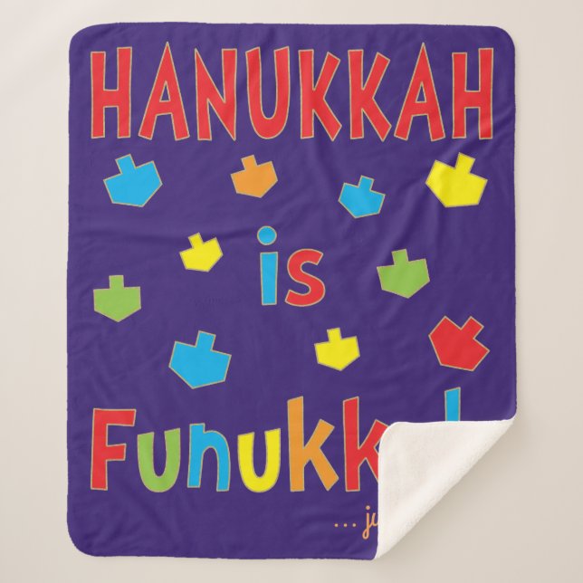 Manta Sherpa Hanukkah es Funukkah Sherpa Blanket/Med (Anverso)