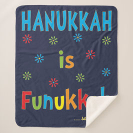Manta Sherpa Hanukkah Es Funukkah Sherpa Fleece Blanket/Med