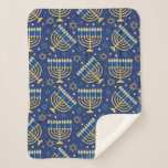 Manta Sherpa Hanukkah Menorah Sherpa Blanket<br><div class="desc">Hermosa, cálida y acogedora manta de hanukkah para toda la familia. Disponible en 3 tamaños.</div>