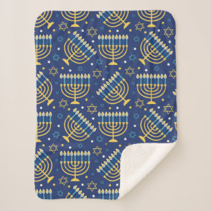 Manta Sherpa Hanukkah Menorah Sherpa Blanket