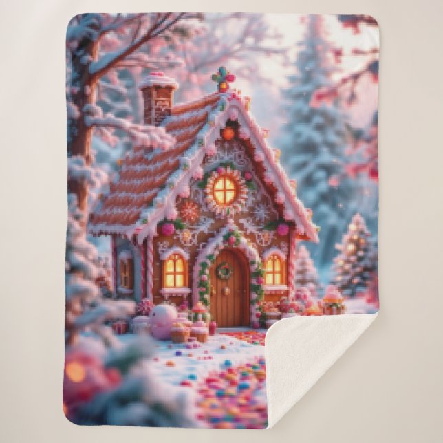 Manta Sherpa Happy Winter with Christmas  (Anverso)