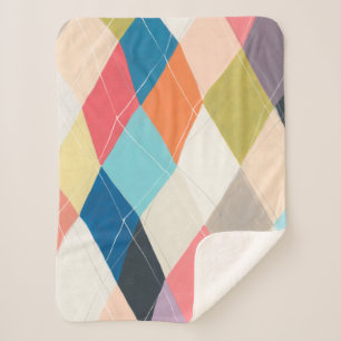 Manta Sherpa Harlequin Hopscotch - Patrón Argyle