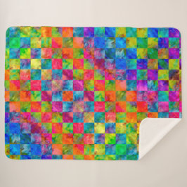 Manta Sherpa [Harlequin Tie-Dye] Fractal de diamante verificado