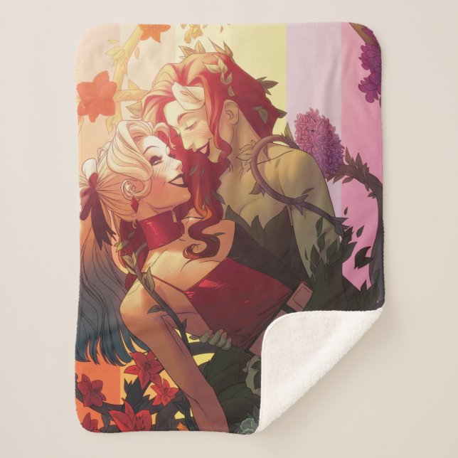 Manta Sherpa Harley Quinn & Poison Ivy Pride Funda (Anverso)