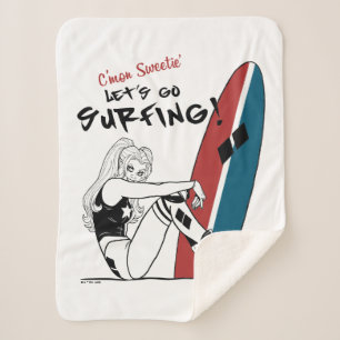 Manta Sherpa Harley Quinn - Vamos a practicar surf