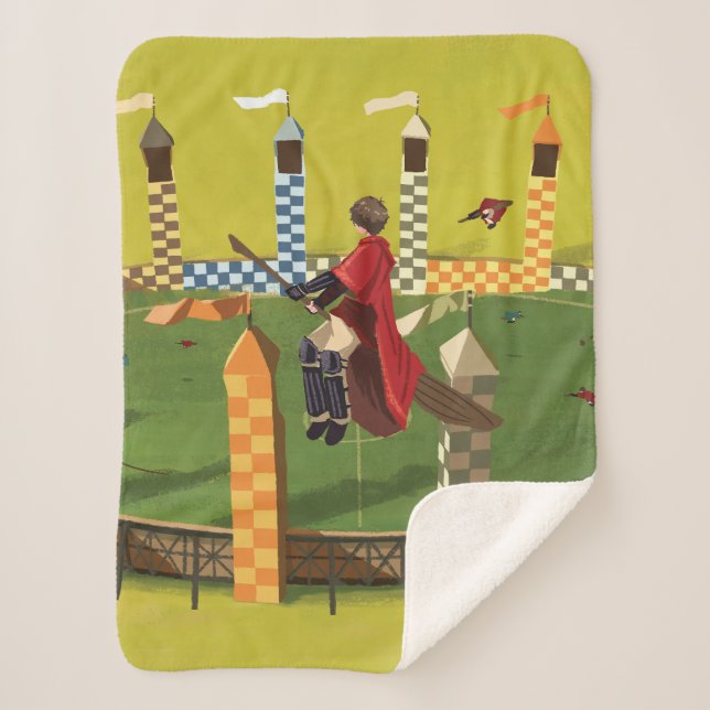 Manta Sherpa HARRY POTTER™ Buscando la Snitch Dorada (Anverso)