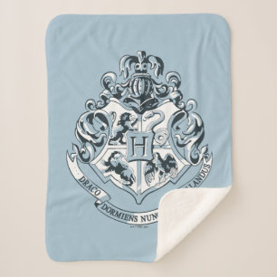 Manta Sherpa Harry Potter   Escudo de Hogwarts - Azul
