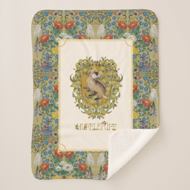 MANTA SHERPA HARRY POTTER™ | ESCUDO DE HUFFLEPUFF™ (Anverso)