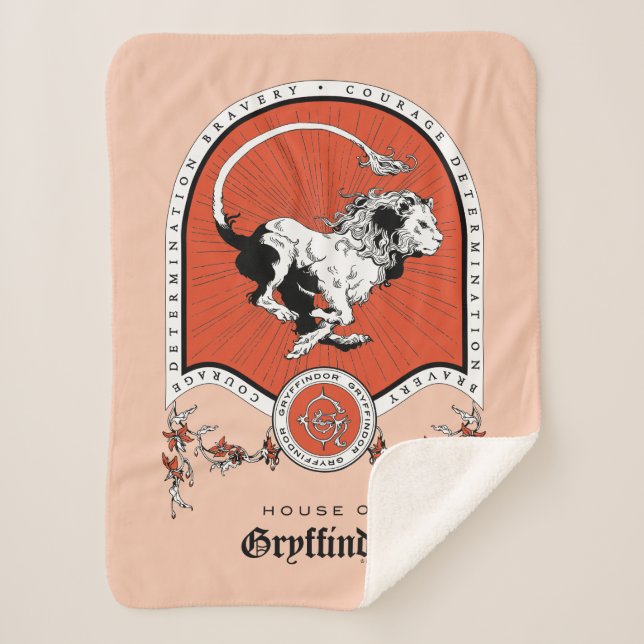 Manta Sherpa HARRY POTTER™ | Escudo Delicado Sketch GRYFFINDOR™ (Anverso)