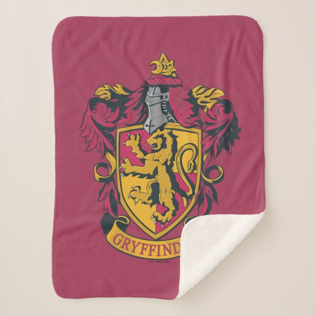 Manta Sherpa Harry Potter | Gryffindor Escudo Gold y Red (Anverso)