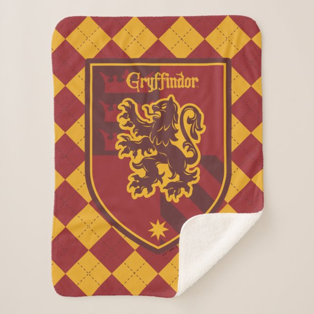 Manta Sherpa Harry Potter | Gryffindor House Pride Escudo (Anverso)