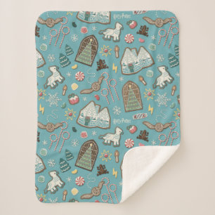 Manta Sherpa HARRY POTTER™ HOGWARTS™ Navidades Patrón de cookie