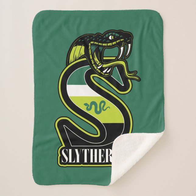 Manta Sherpa HARRY POTTER™ | Insignia deportiva SLYTHERIN™ (Anverso)