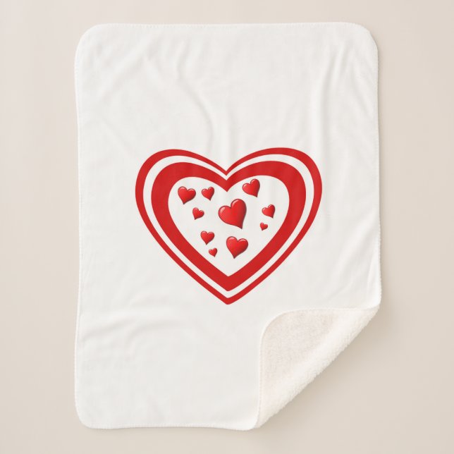 Manta Sherpa Hart lleno de amor (Anverso)