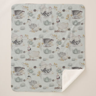 Manta Sherpa Haute Couture Ducks & Chicken Baby