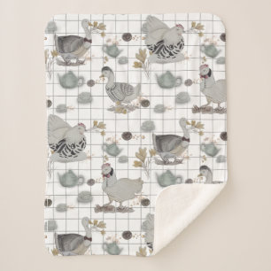 Manta Sherpa Haute Couture Papel de pollo Impresión Baby Blanke