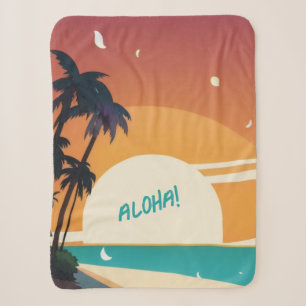 Manta Sherpa Hawai/Aloha/Tropical/playa