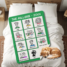 Manta Sherpa Haz tu propio Collage de la familia fotográfica in