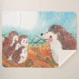 Manta Sherpa Hedgehogs hablando entre sí Ilustracion