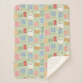Manta Sherpa Hedwig Post Letter Block Pattern