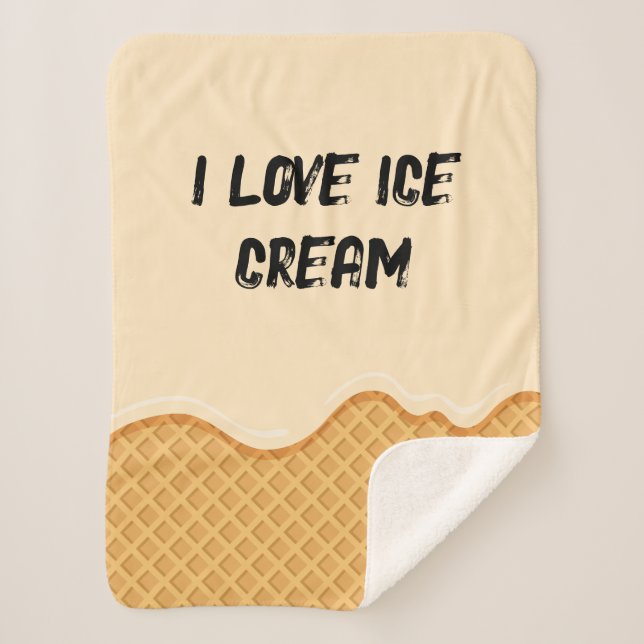 Manta Sherpa Helado lindo para su gracioso ilustracion dulce (Anverso)