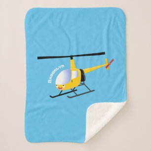 Manta Sherpa Helicóptero de personalizado alegre amarillo lindo