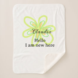 Manta Sherpa Hello I am new here name yellow green flower kids