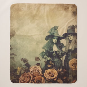 Manta Sherpa Hermanas de Brujas Victorianas Antiguas Sepia