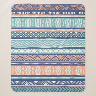 Manta Sherpa Hermosa etnia tribal. Vintage aztec