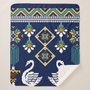 Manta Sherpa Hermosa figura de etnia geométrica ucraniana triba