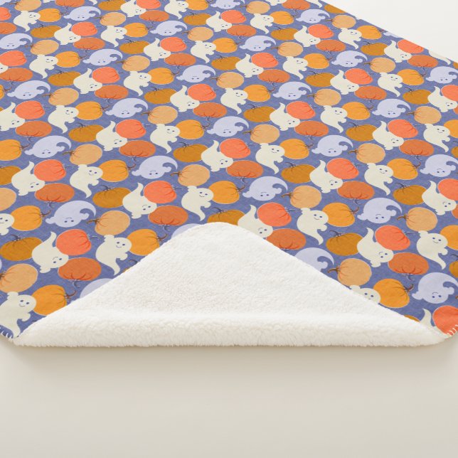 Manta Sherpa Hermosa Retro de Halloween (3/4)