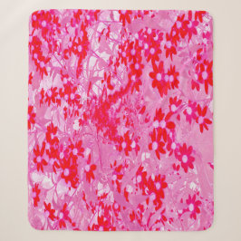 Manta Sherpa Hermosas Flores Rojas