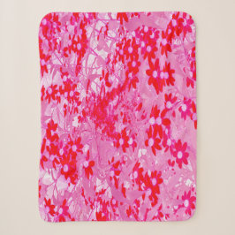 Manta Sherpa Hermosas Flores Rojas