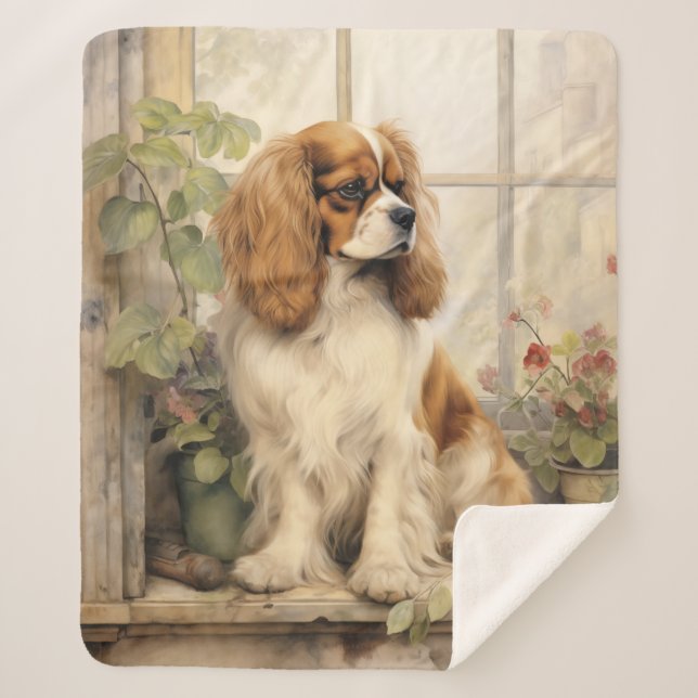 Manta Sherpa Hermoso Cavalier Spaniel (Anverso)